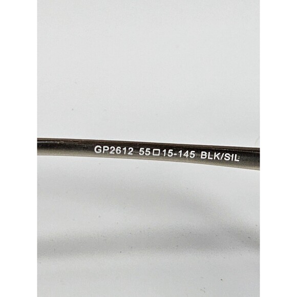 GIANNI PO WOMEN'S EYEGLASSES GP2612 55/15 145 BLACK/ SILVER DEMO - Picture 9 of 15